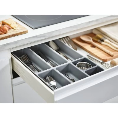 Joseph Joseph 7pc Blox Drawer Organizer Set - Gray 9 Joseph Joseph 7pc Blox Drawer Organizer Set - Gray - Image 7