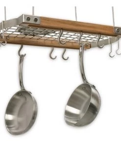 J.K. Adams JK Adams Maple Wood Oval Ceiling Pot Rack, 24 Inch