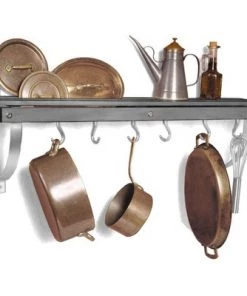 J.K. Adams JK Adams Maple Wall Mounted Pot Rack - Gray