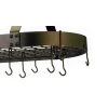 Old Dutch International Oiled Bronze Oval Hanging Pot Rack with Grid and 16 Hooks -Kitchen Storage shop unnamed file 2578