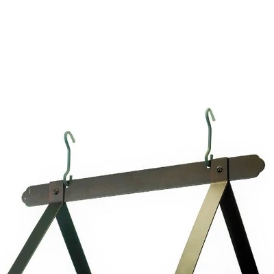 Old Dutch International Oiled Bronze Oval Hanging Pot Rack with Grid and 16 Hooks 4 Old Dutch International Oiled Bronze Oval Hanging Pot Rack with Grid and 16 Hooks - Image 2