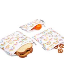 Juvale 5 Pack Resealable Plastic Bags, Colorful Rainbow Reusable Snack Bags with Zipper (3 Sizes) -Kitchen Storage shop unnamed file 2607