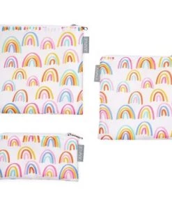 Juvale 5 Pack Resealable Plastic Bags, Colorful Rainbow Reusable Snack Bags with Zipper (3 Sizes) -Kitchen Storage shop unnamed file 2609