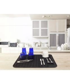 Mindful Design by LISH - Silicone Dish Drying Mat and Trivet 24x18