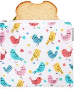 Juvale 5 Pack Resealable Plastic Bags, Colorful Bird Reusable Snack Bags with Zipper (3 Sizes) -Kitchen Storage shop unnamed file 2613