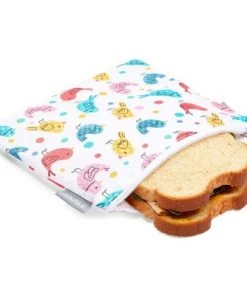 Juvale 5 Pack Resealable Plastic Bags, Colorful Bird Reusable Snack Bags with Zipper (3 Sizes) -Kitchen Storage shop unnamed file 2617