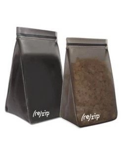 (re)zip Reusable Stand Up Tall Leakproof Storage Bag - Gray - 2pk
