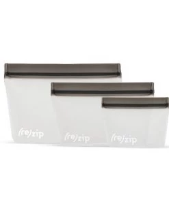 (re)Zip Stand up Reusable Food Storage Kit - Gray - 3pc