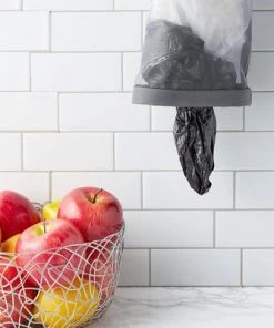 Farmlyn Creek 3 Mesh Produce Hanging Storage Bags, 3 Heart Hooks (4.5 x 16 in, 6 Pieces)