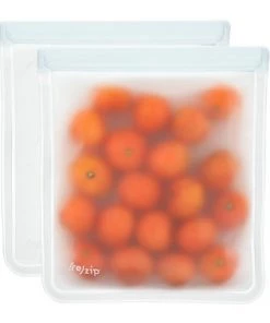 (re)zip Lay-Flat Leakproof Reusable Gallon Bag - Clear - 4pk