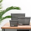 (re)Zip Stand up Reusable Food Storage Kit - Solid Gray - 3pc -Kitchen Storage shop unnamed file 2646