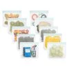 (re)zip Lay-Flat Reusable Lunch Bag Family Pack - Clear - 10pk