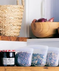 stasher Reusable Food Storage Clear Bags - 3pk