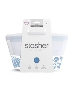 stasher Reusable Food Storage Bag Bundle - Clear - 4 Cups/2pk 7 stasher Reusable Food Storage Bag Bundle - Clear - 4 Cups/2pk -Kitchen Storage shop unnamed file 2670