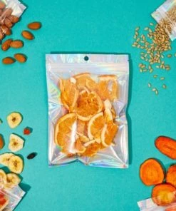 Stockroom Plus 100 Pack Resealable Holographic Snack Bags, Smell Proof Pouch (5.5 x 7.9 In)