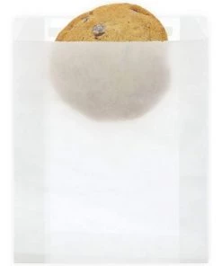 Blue Panda 100 Pack Greaseproof Paper Bakery Bags for Cookies, Bread, and Snacks (White, 8 x 6 x 2 In) -Kitchen Storage shop unnamed file 2733