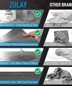 Zulay Kitchen XL 24” x 17” Microfiber Dish Drying Mat - Ultra Absorbent Dish Drying Mats For Kitchen Counter & Table - Dual Sided Dish Mat (Gray) 13 Zulay Kitchen XL 24” x 17” Microfiber Dish Drying Mat - Ultra Absorbent Dish Drying Mats For Kitchen Counter & Table - Dual Sided Dish Mat (Gray) -Kitchen Storage shop unnamed file 276