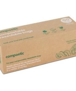Compostic Compostable Quart Sandwich Bags - 50pk