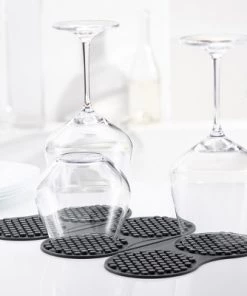 Trudeau 8 Slotted Silicone Foldable Glass Drying Mat