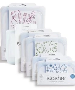 stasher Reusable Food Storage Clear Bags - 6pk 12 stasher Reusable Food Storage Clear Bags - 6pk -Kitchen Storage shop unnamed file 2838