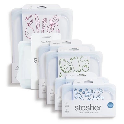 stasher Reusable Food Storage Clear Bags - 6pk 7 stasher Reusable Food Storage Clear Bags - 6pk - Image 5