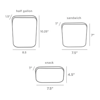stasher Reusable Food Storage Clear Bags - 4pk 7 stasher Reusable Food Storage Clear Bags - 4pk - Image 5