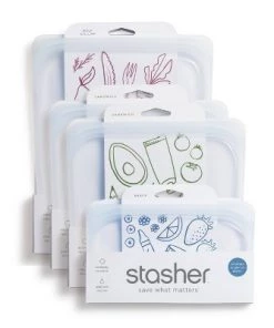stasher Reusable Food Storage Clear Bags - 4pk 13 stasher Reusable Food Storage Clear Bags - 4pk -Kitchen Storage shop unnamed file 2845