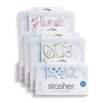 stasher Reusable Food Storage Clear Bags - 4pk 8 stasher Reusable Food Storage Clear Bags - 4pk - Image 6