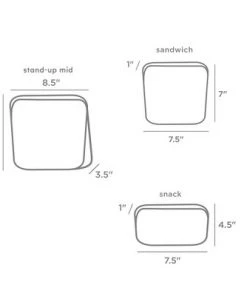 stasher Reusable Food Storage Clear Bags - 5pk -Kitchen Storage shop unnamed file 2850