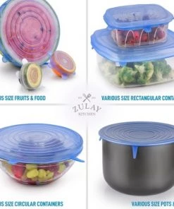 Zulay Kitchen Reusable Silicone Stretch Lids (Set of 14) -Kitchen Storage shop unnamed file 2857