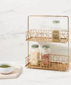 Iron Wire 2-Tier Spice Rack Gold - Threshold™