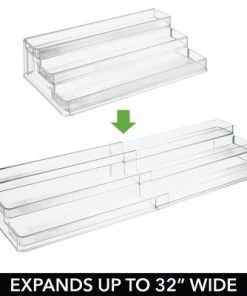 mDesign Large Expandable Spice Rack, Kitchen Storage Organizer -Kitchen Storage shop unnamed file 2972