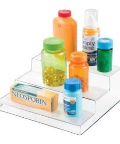 IDESIGN InterDesign Linus Plastic Spice Rack 3-Tier Organizer Clear -Kitchen Storage shop unnamed file 2984