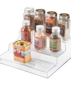 IDESIGN InterDesign Linus Plastic Spice Rack 3-Tier Organizer Clear -Kitchen Storage shop unnamed file 2986