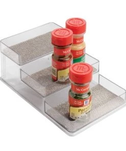 IDESIGN InterDesign Twillo Spice Rack 3-Tier Organizer Small Clear