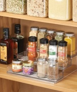 IDESIGN InterDesign Twillo Spice Rack 3-Tier Organizer Small Clear -Kitchen Storage shop unnamed file 2989