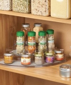 iDESIGN Twillo Stadium Corner Spice Rack Clear
