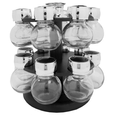 Home Basics 16 Piece Revolving Spice Rack, Black 4 Home Basics 16 Piece Revolving Spice Rack, Black - Image 2