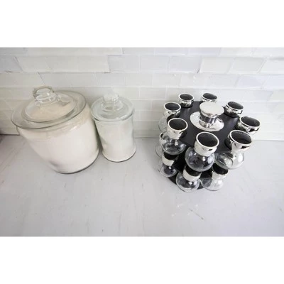 Home Basics 16 Piece Revolving Spice Rack, Black 7 Home Basics 16 Piece Revolving Spice Rack, Black - Image 5
