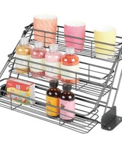 mDesign Metal 3 Tier Pull Down Spice Rack, Storage Shelf Organizer -Kitchen Storage shop unnamed file 3030