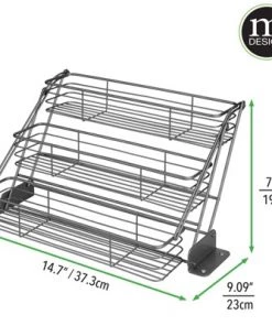 mDesign Metal 3 Tier Pull Down Spice Rack, Storage Shelf Organizer -Kitchen Storage shop unnamed file 3032