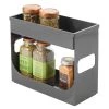 mDesign Spice/Food Kitchen Cabinet Storage Organizer Caddy Rack - Charcoal Gray -Kitchen Storage shop unnamed file 3034