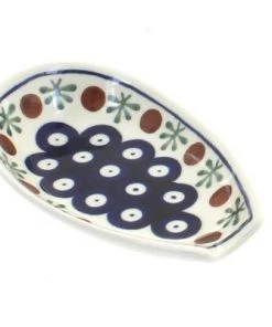 Blue Rose Pottery Blue Rose Polish Pottery 1015 Zaklady Small Spoon Rest -Kitchen Storage shop unnamed file 3086