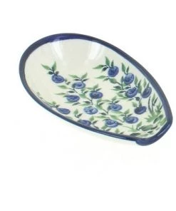 Blue Rose Pottery Blue Rose Polish Pottery 1015 Zaklady Small Spoon Rest -Kitchen Storage shop unnamed file 3089