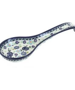Blue Rose Pottery Blue Rose Polish Pottery 1178 Zaklady Large Spoon Rest