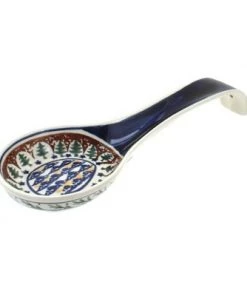 Blue Rose Pottery Blue Rose Polish Pottery 1178 Zaklady Large Spoon Rest -Kitchen Storage shop unnamed file 3110