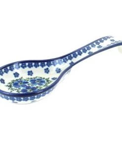 Blue Rose Pottery Blue Rose Polish Pottery 1178 Zaklady Large Spoon Rest -Kitchen Storage shop unnamed file 3114