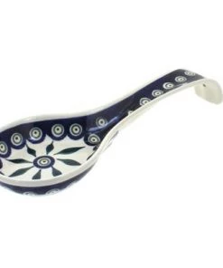 Blue Rose Pottery Blue Rose Polish Pottery 1178 Zaklady Large Spoon Rest -Kitchen Storage shop unnamed file 3116