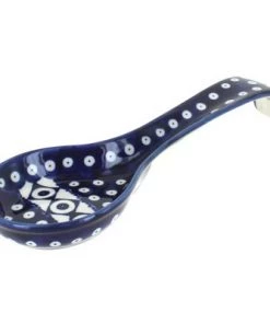 Blue Rose Pottery Blue Rose Polish Pottery 1178 Zaklady Large Spoon Rest -Kitchen Storage shop unnamed file 3118