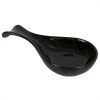 Home Basics Ceramic Spoon Rest, Black
